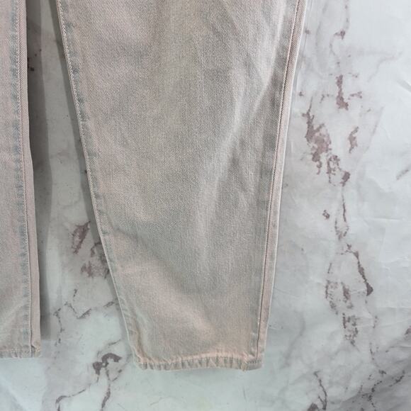 Madewell Jeans Womens 30 Pink High Rise Straight Mom Overdyed Lilac - Picture 5 of 14